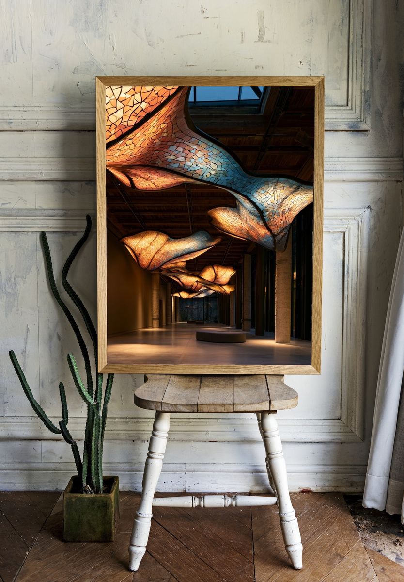Illuminated Architectural Corridor Print. room preview