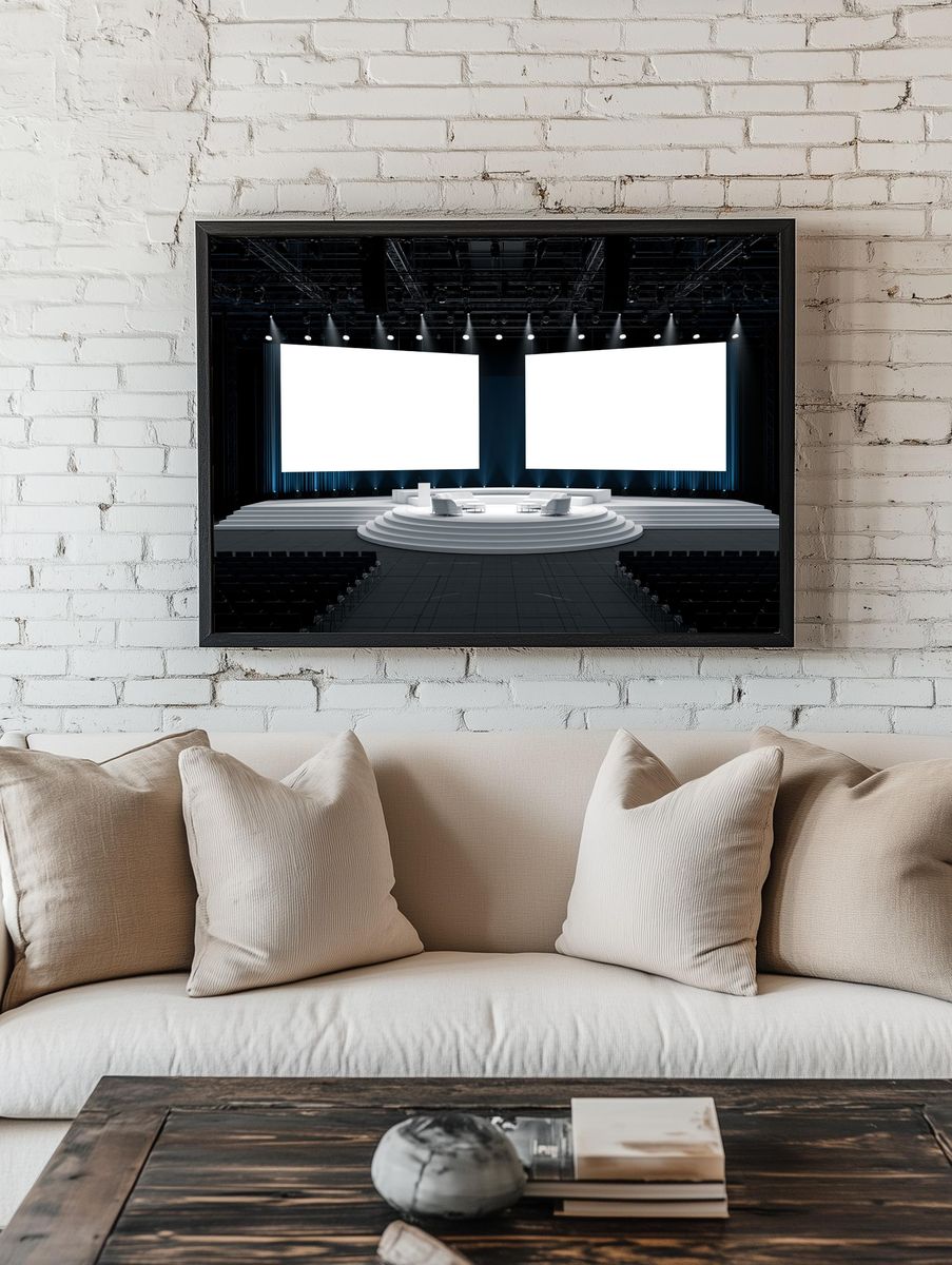 Modern Conference Stage Photography Poster. — room view 1