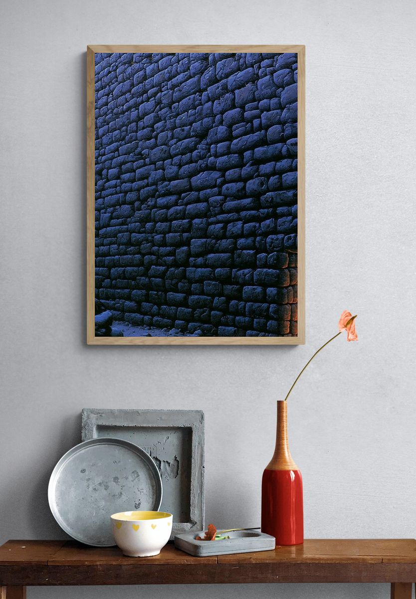 Stone Wall Firelight Poster. — room view 3