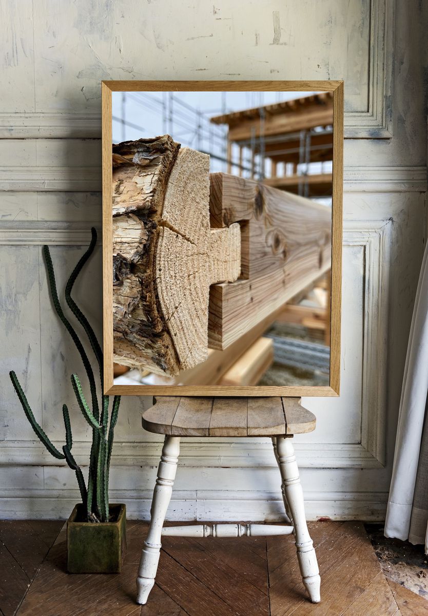 Timber Joinery Detail Photography Poster. — room view 1