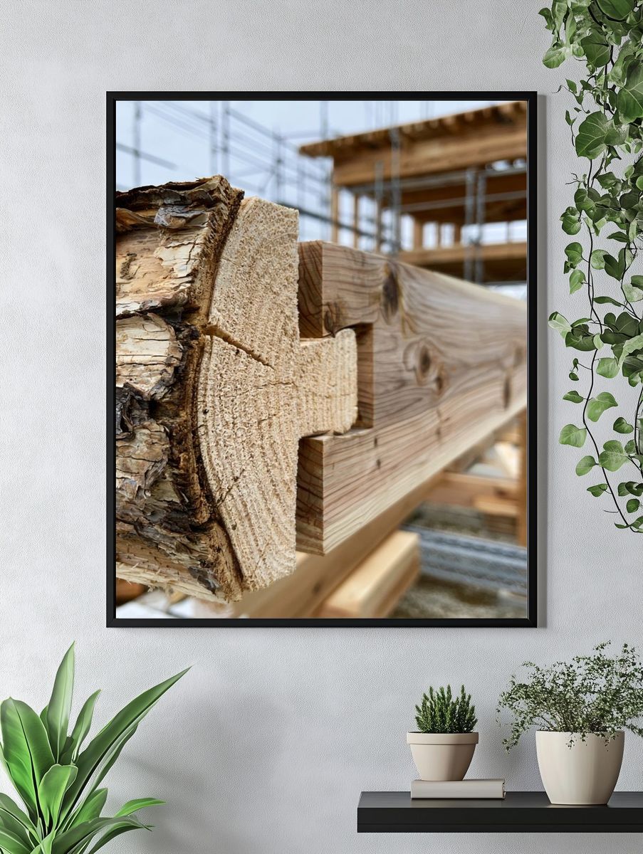 Timber Joinery Detail Photography Poster. — room view 4
