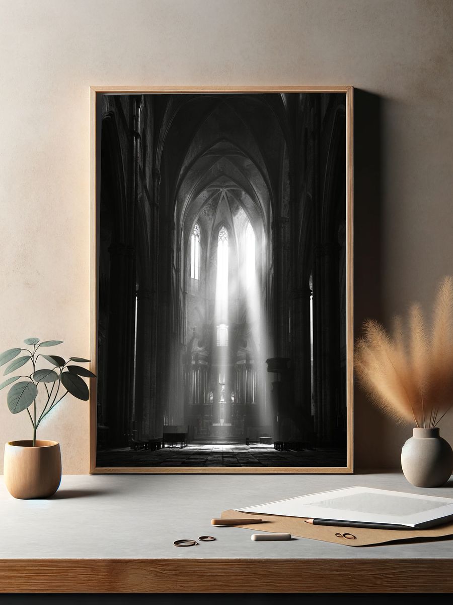Gothic Cathedral Light Poster. — room view 2