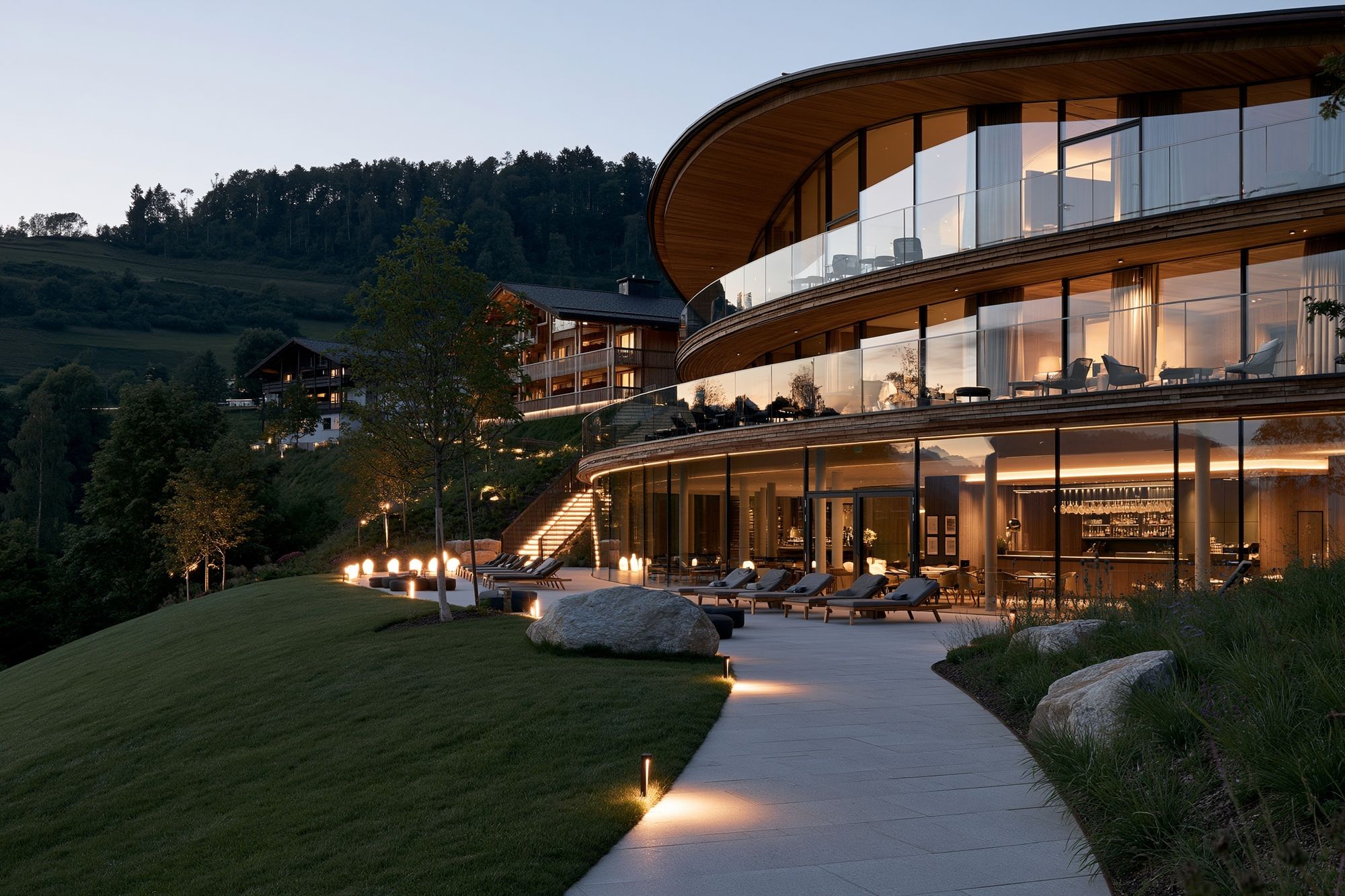 Modern Hillside Villa Photography Poster. poster — architecture art