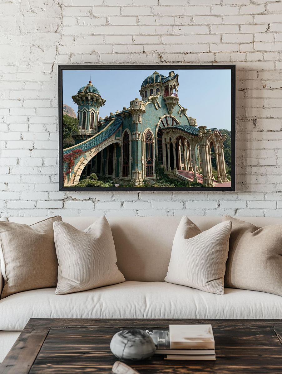 Fantasy Castle Architecture Poster. — room view 1