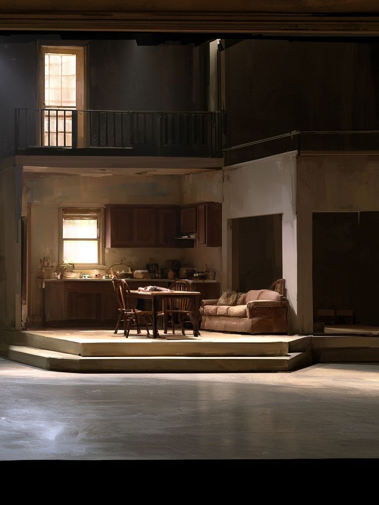 Dim Interior Stage Set Print. poster detail