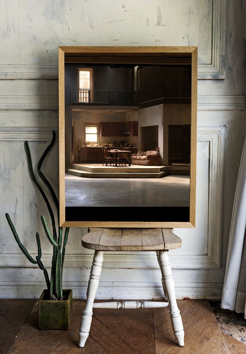 Dim Interior Stage Set Print. room preview