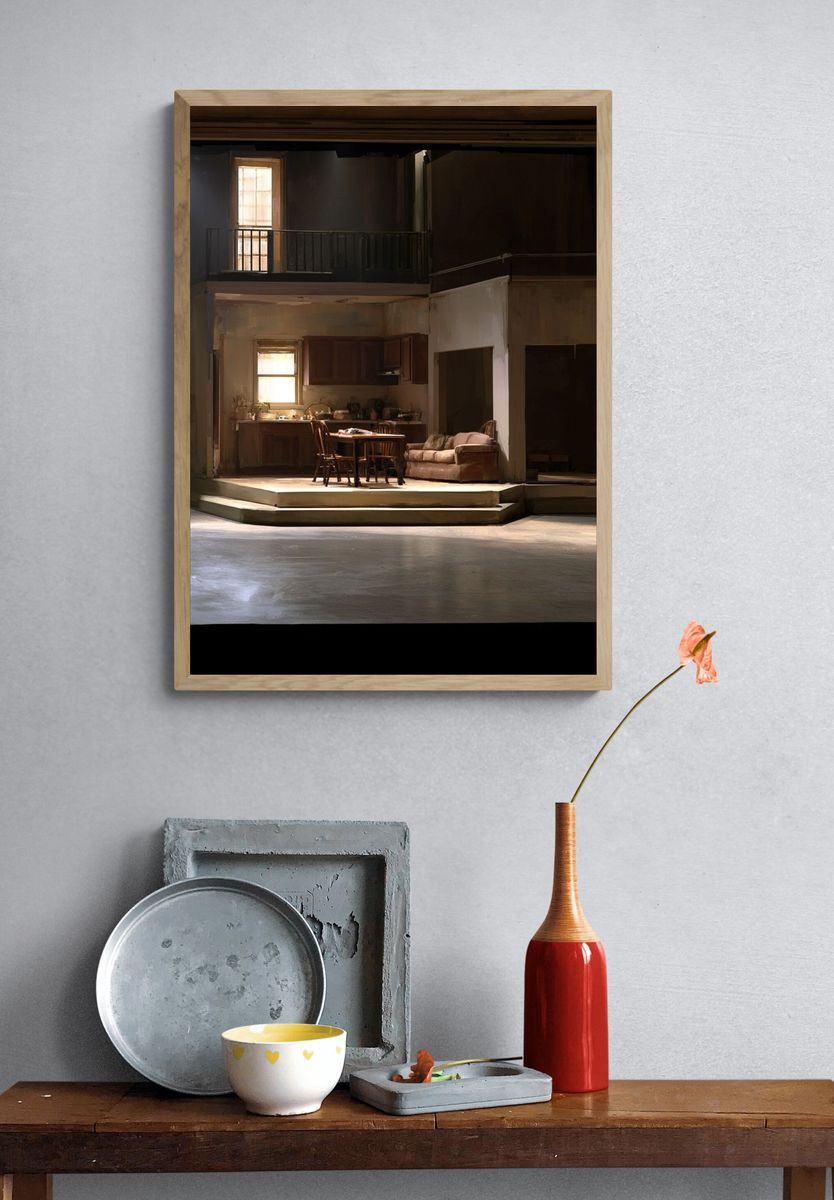 Dim Interior Stage Set Print. — room view 3