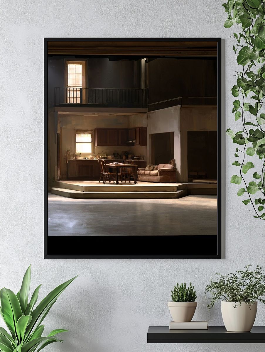 Dim Interior Stage Set Print. — room view 4