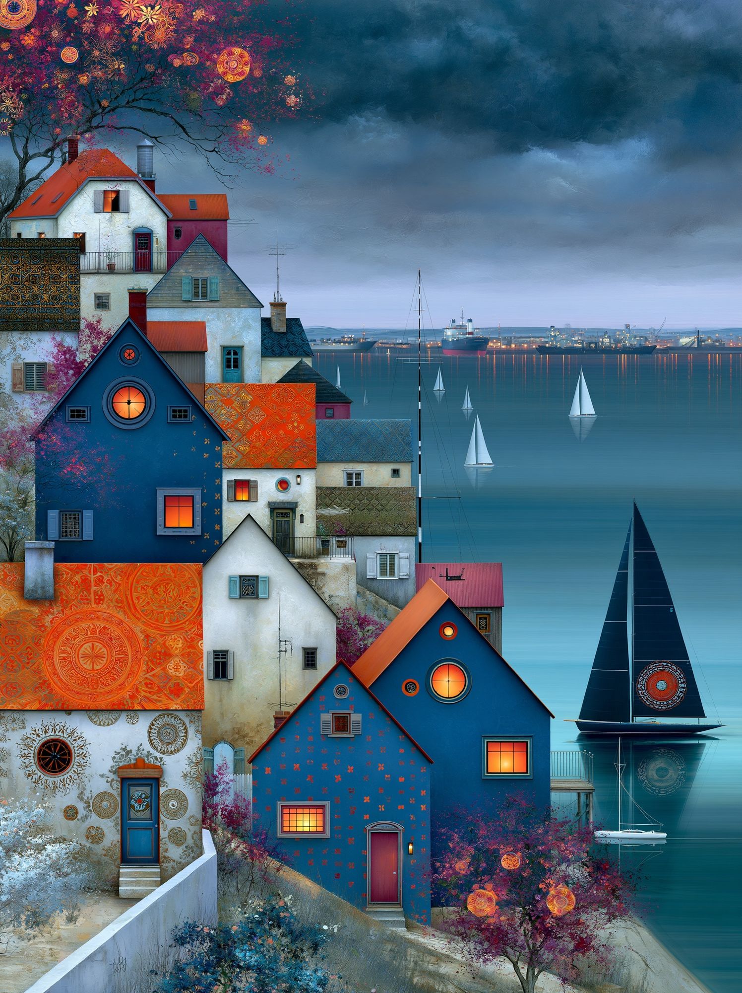 Harbor Village Dreamscape Print. poster detail