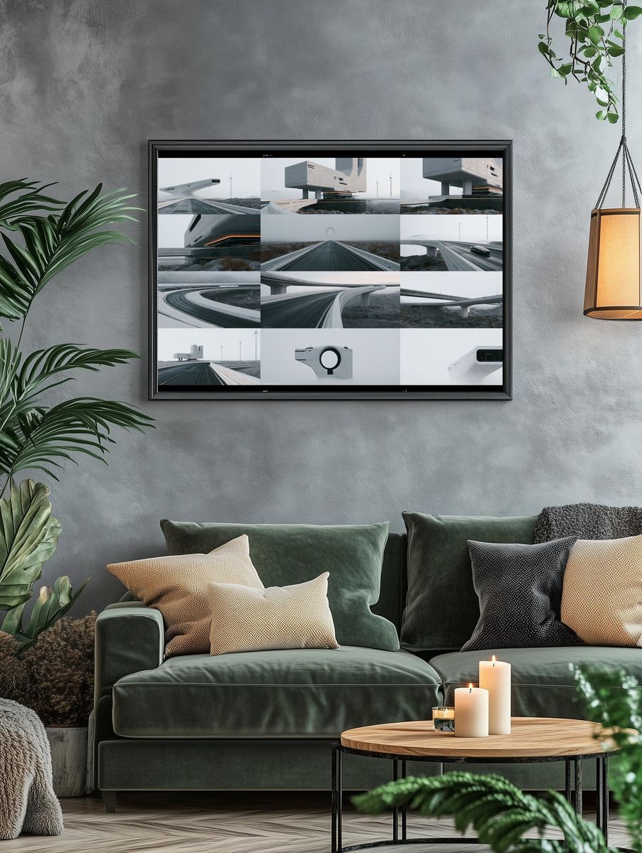 Futuristic Bridge Architecture Poster. — room view 4
