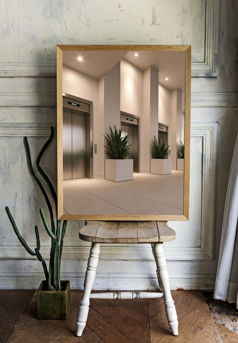 Minimalist Lobby Interior Poster. — room view 1