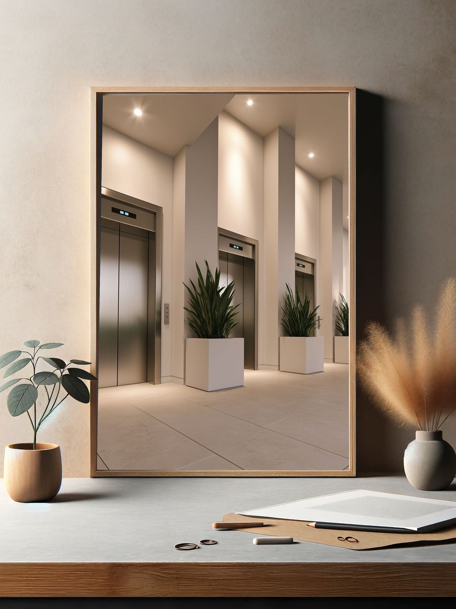 Minimalist Lobby Interior Poster. — room view 2