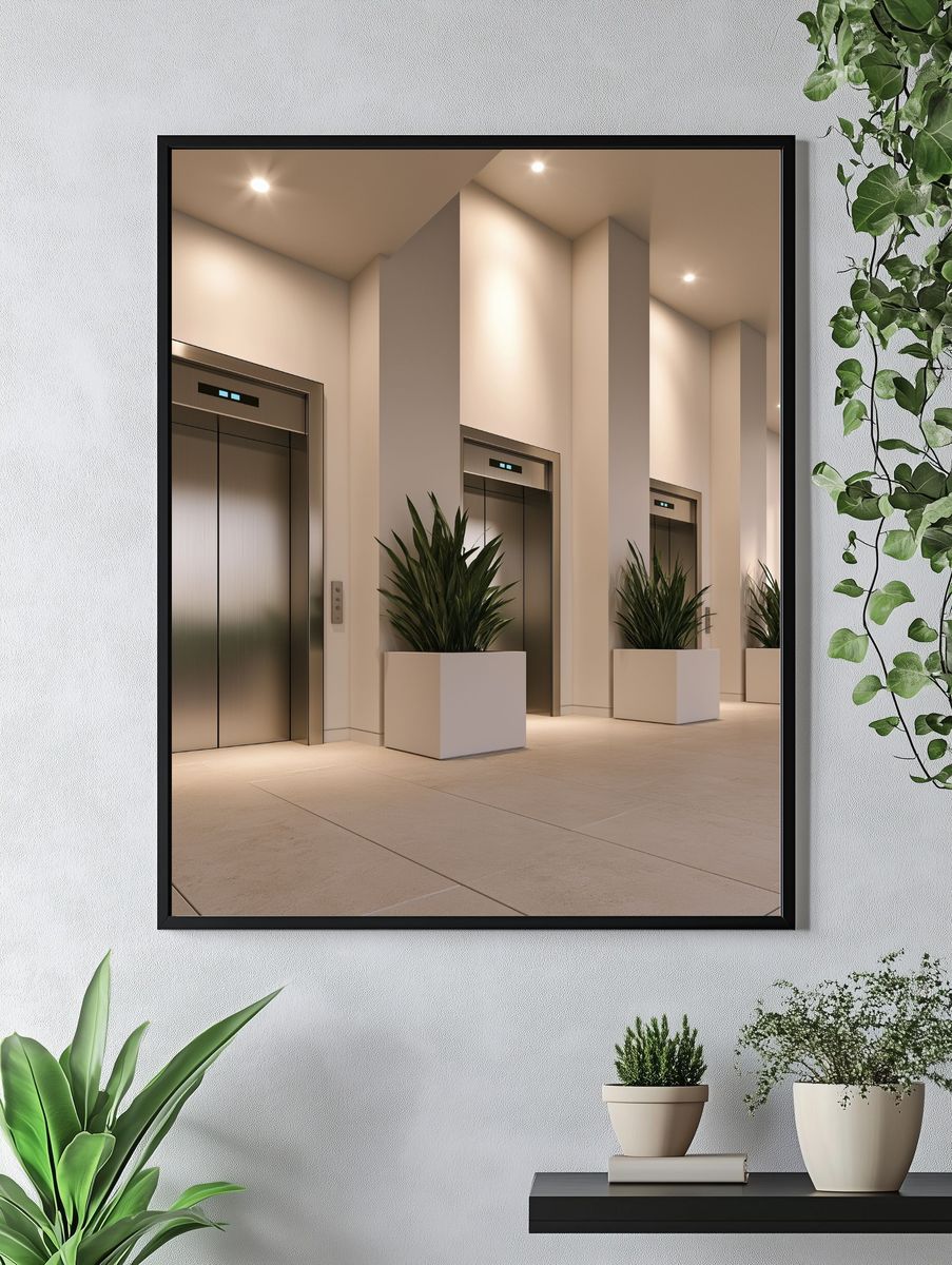 Minimalist Lobby Interior Poster. — room view 4