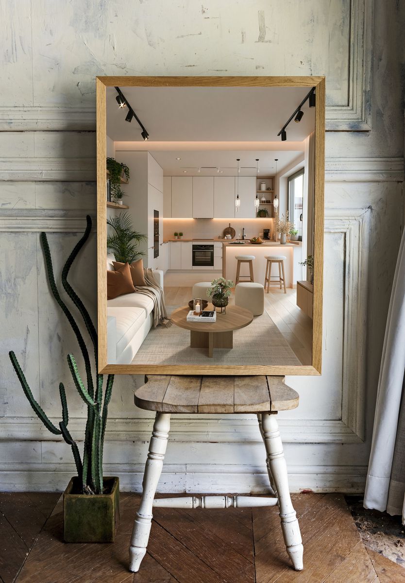 Modern Japandi Interior Print. room preview