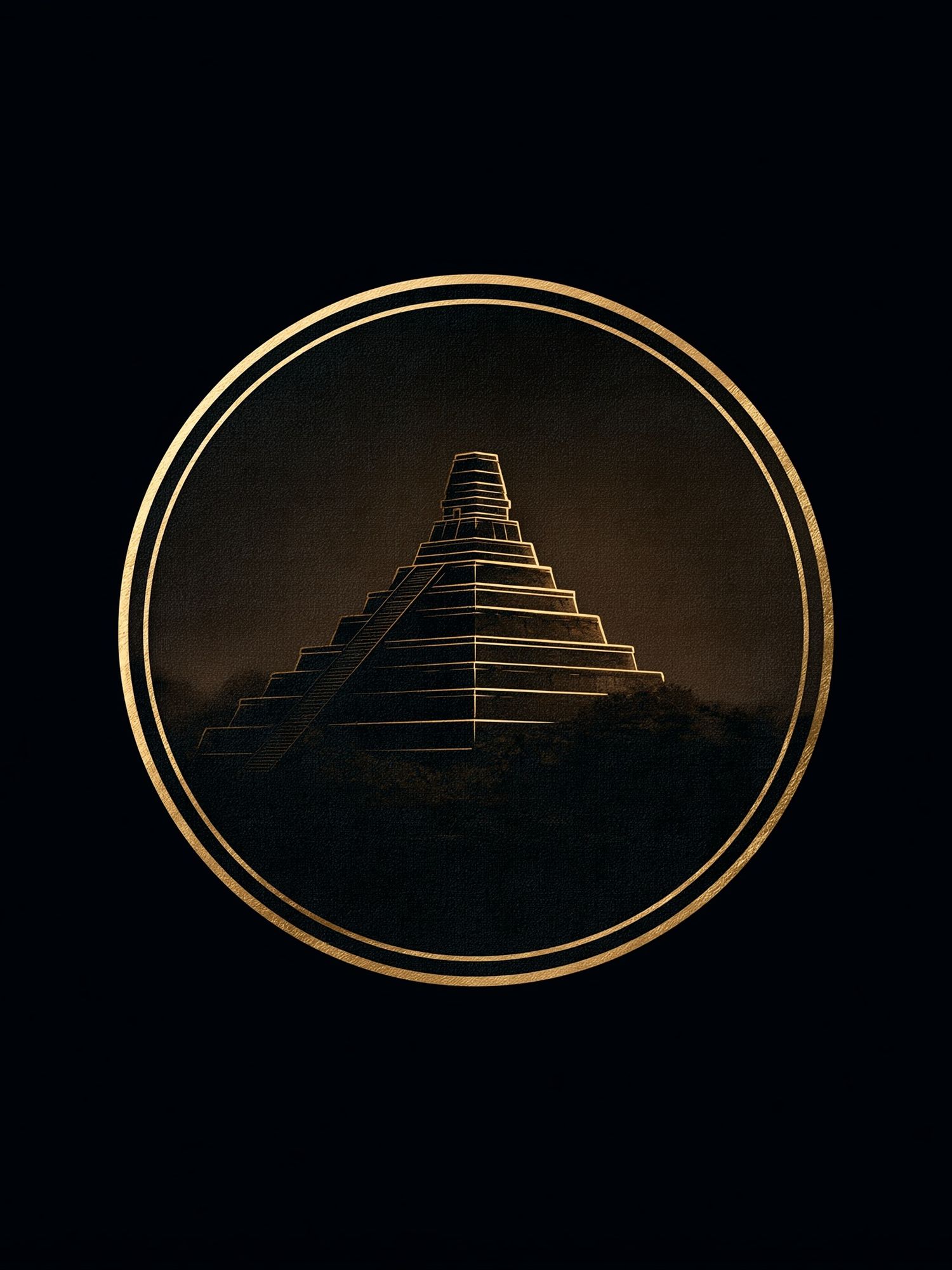 Golden Pyramid Architecture Print. poster detail