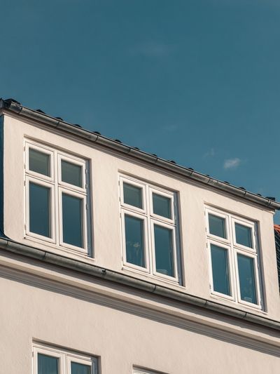 Blue Sky Townhouse Architecture Poster. poster