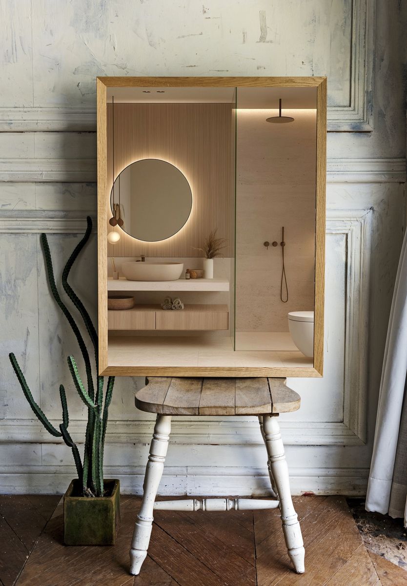Minimalist Spa Bathroom Poster. — room view 1