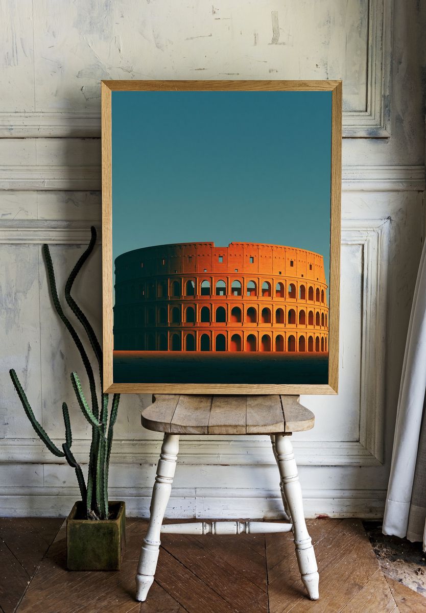 Colosseum Sunset Architecture Poster. — room view 1