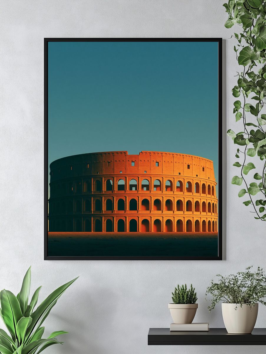 Colosseum Sunset Architecture Poster. — room view 4