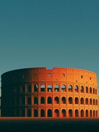 Colosseum Sunset Architecture Poster.
