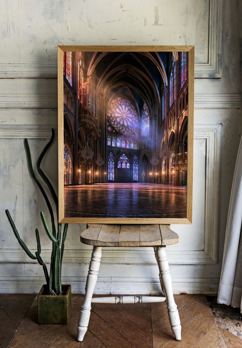 Gothic Cathedral Light Poster. — room view 1