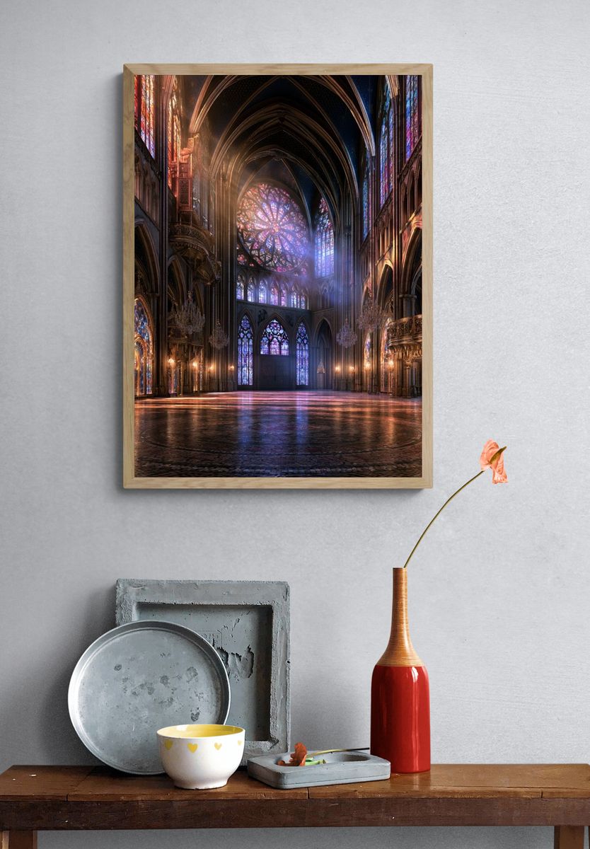 Gothic Cathedral Light Poster. — room view 3