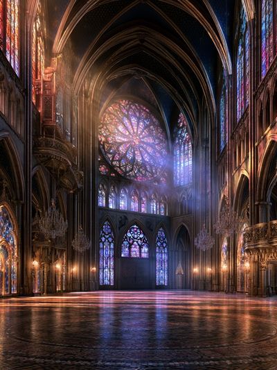 Gothic Cathedral Light Poster. poster