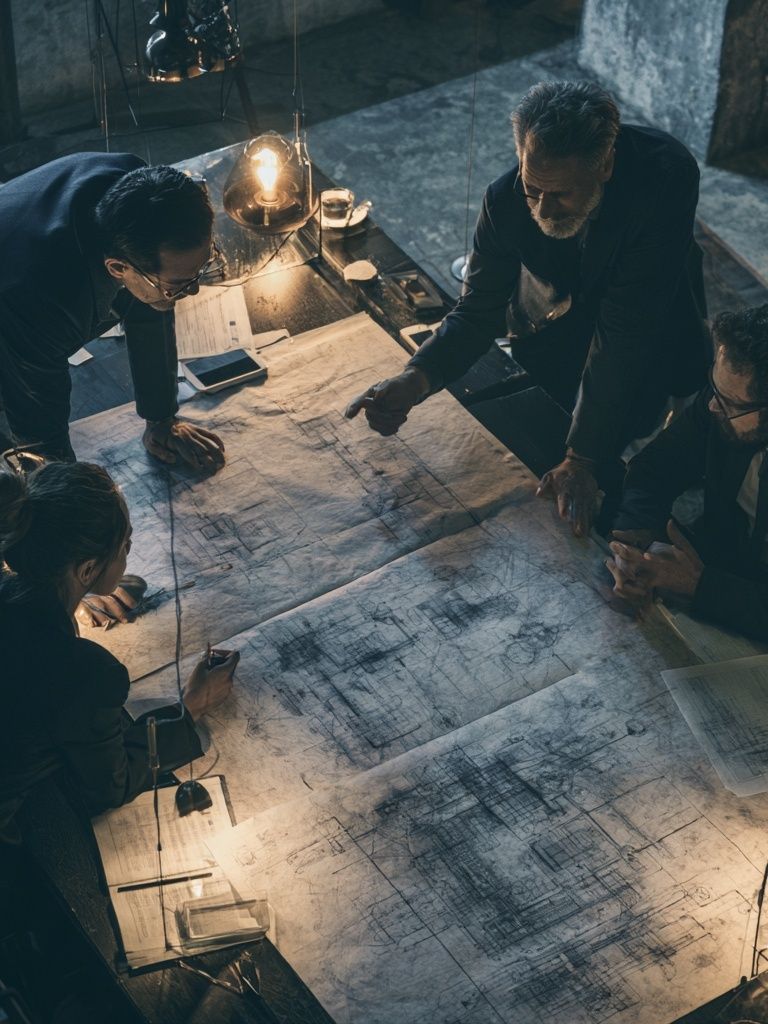 Architectural Planning Meeting Photography Poster. poster — photography art