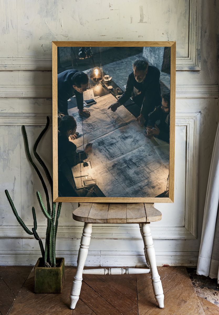 Architectural Planning Meeting Photography Poster. — room view 1