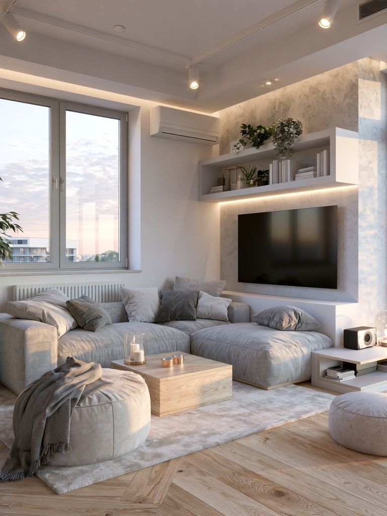 Modern Minimalist Living Room Print. poster detail