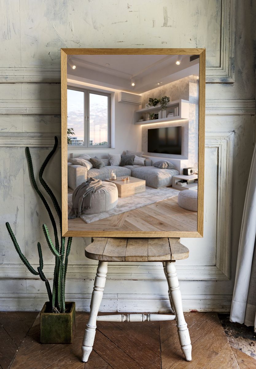 Modern Minimalist Living Room Print. room preview