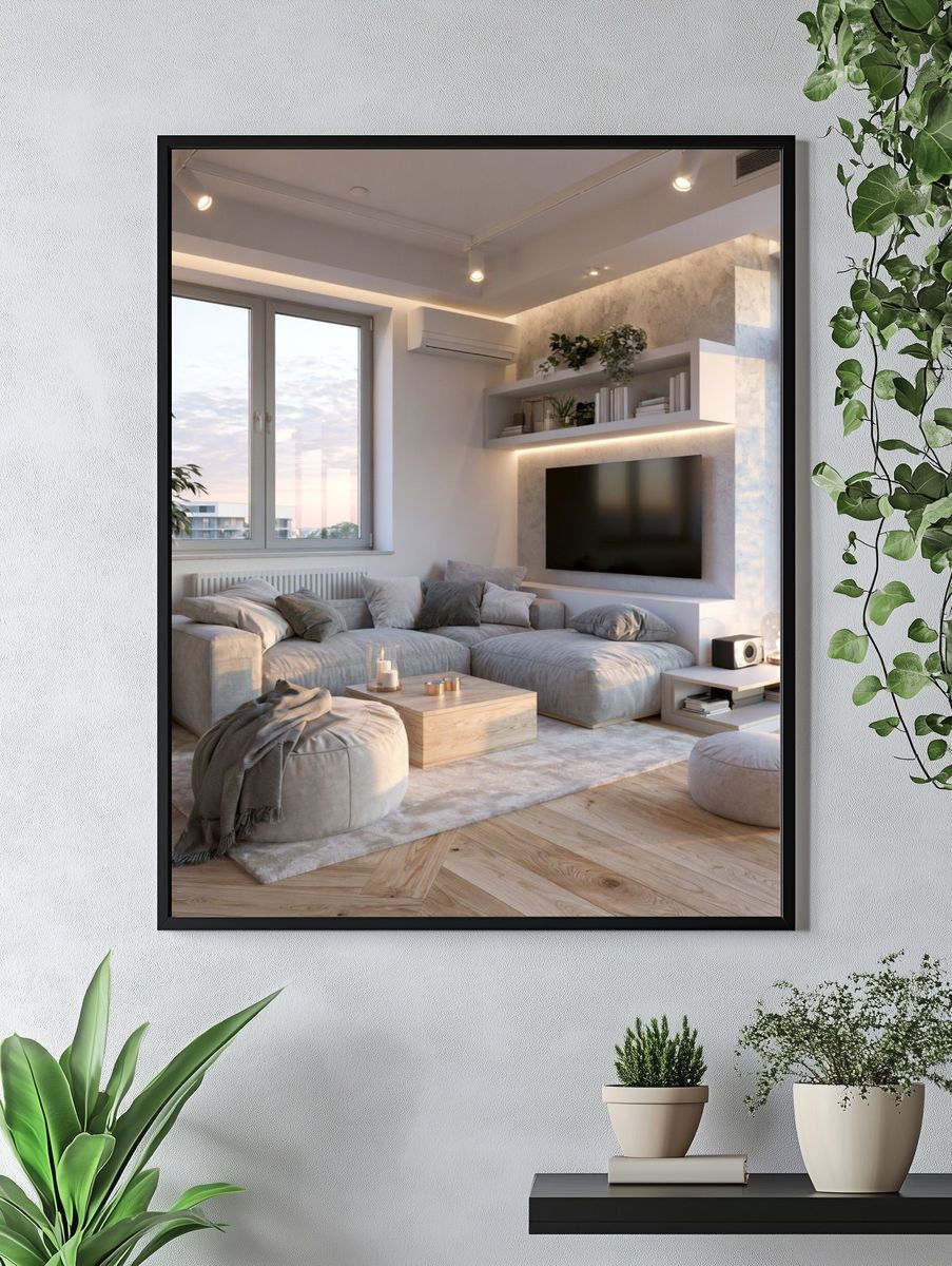 Modern Minimalist Living Room Print. — room view 4