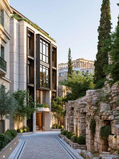 Athenian Courtyard Architecture Poster. poster
