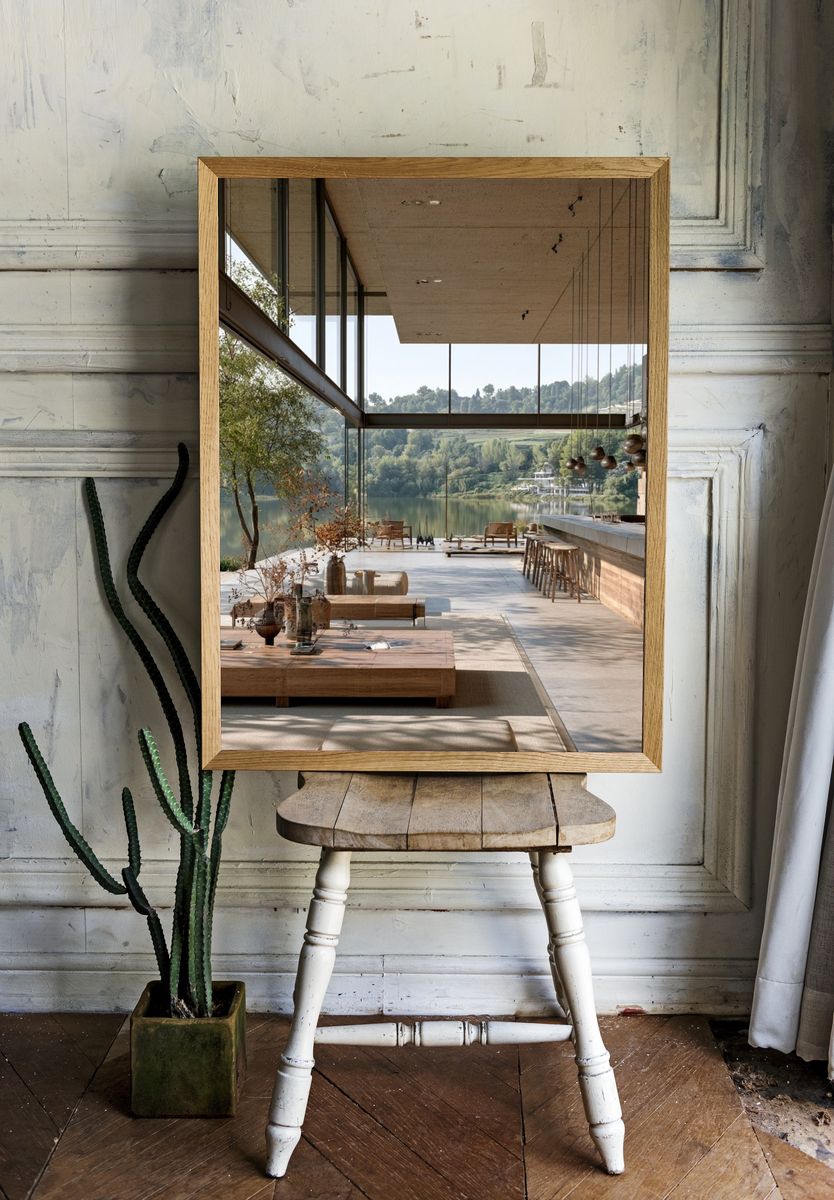 Modern Lakeside Interior Photography Poster. — room view 1