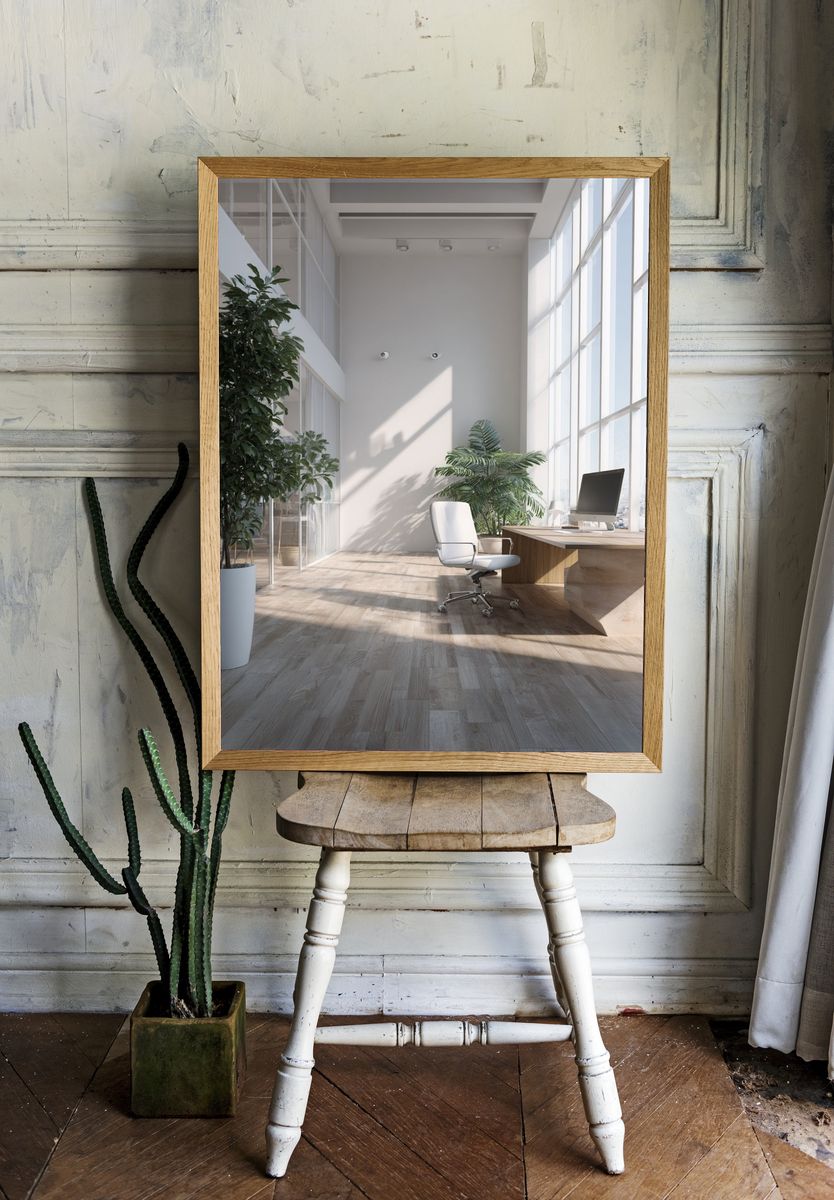 Sunlit Modern Office Interior Print. room preview