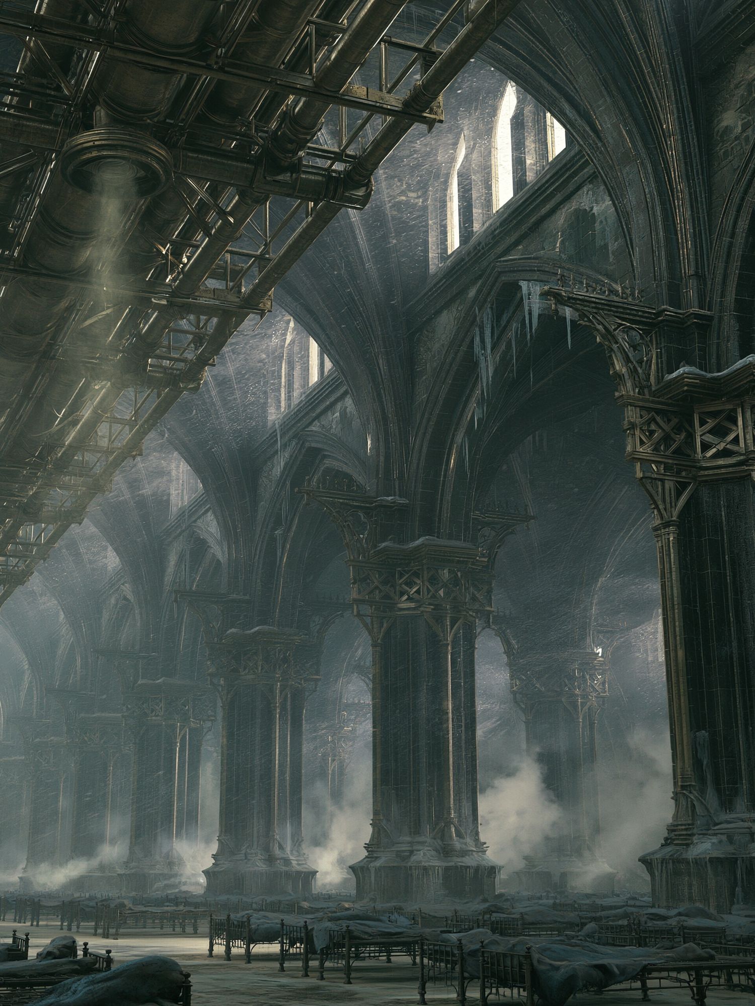 Gothic Cathedral Interior Poster. poster — architecture art