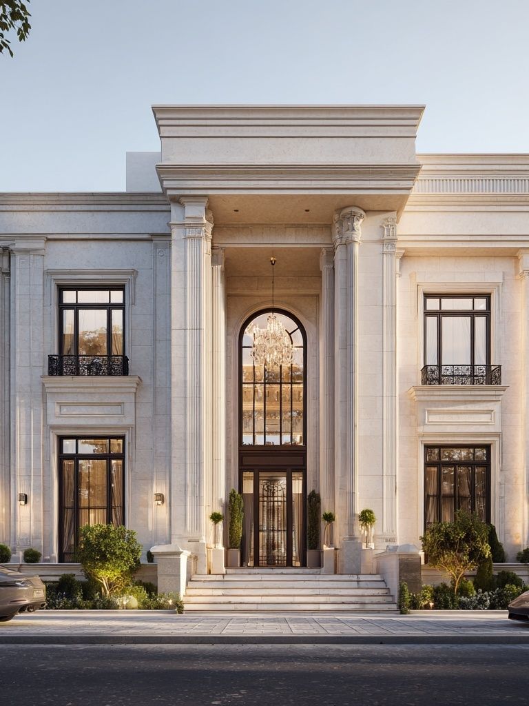 Luxury Neoclassical Mansion Photography Poster. poster — architecture art