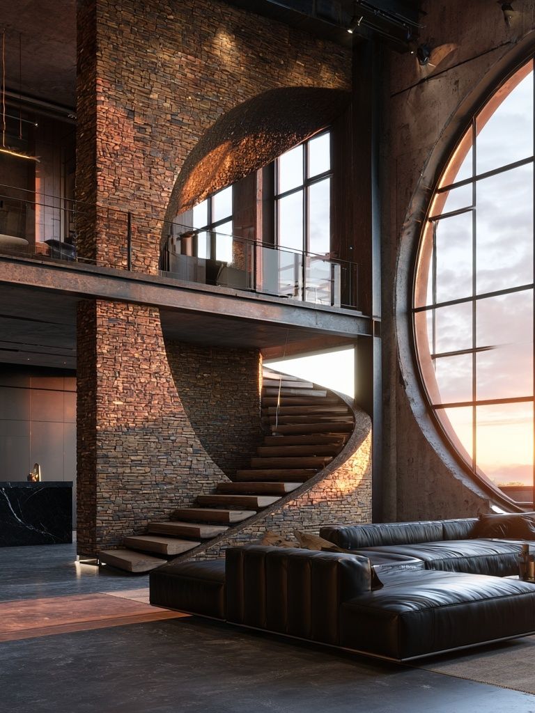 Industrial Loft Interior Photography Poster. poster detail