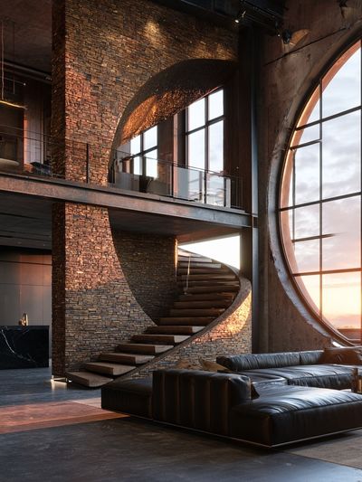 Industrial Loft Interior Photography Poster.