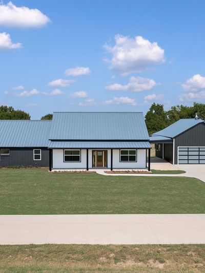 Modern Farmhouse Exterior Photography Poster. poster