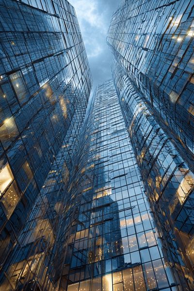 Glass Skyscrapers — Architecture Print. poster
