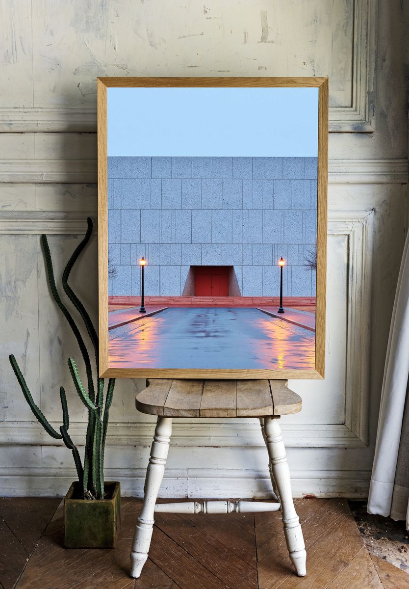 Modern Civic Building Photography Poster. — room view 1