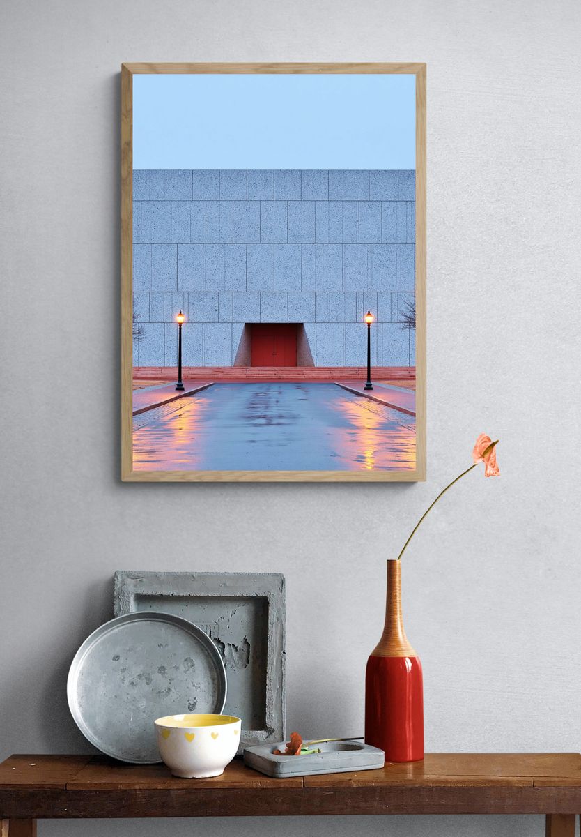 Modern Civic Building Photography Poster. — room view 3