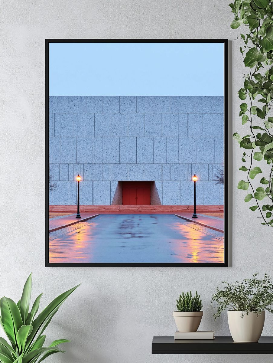 Modern Civic Building Photography Poster. — room view 4
