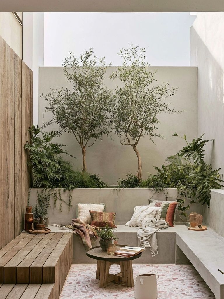 Mediterranean Courtyard Interior Print. poster detail