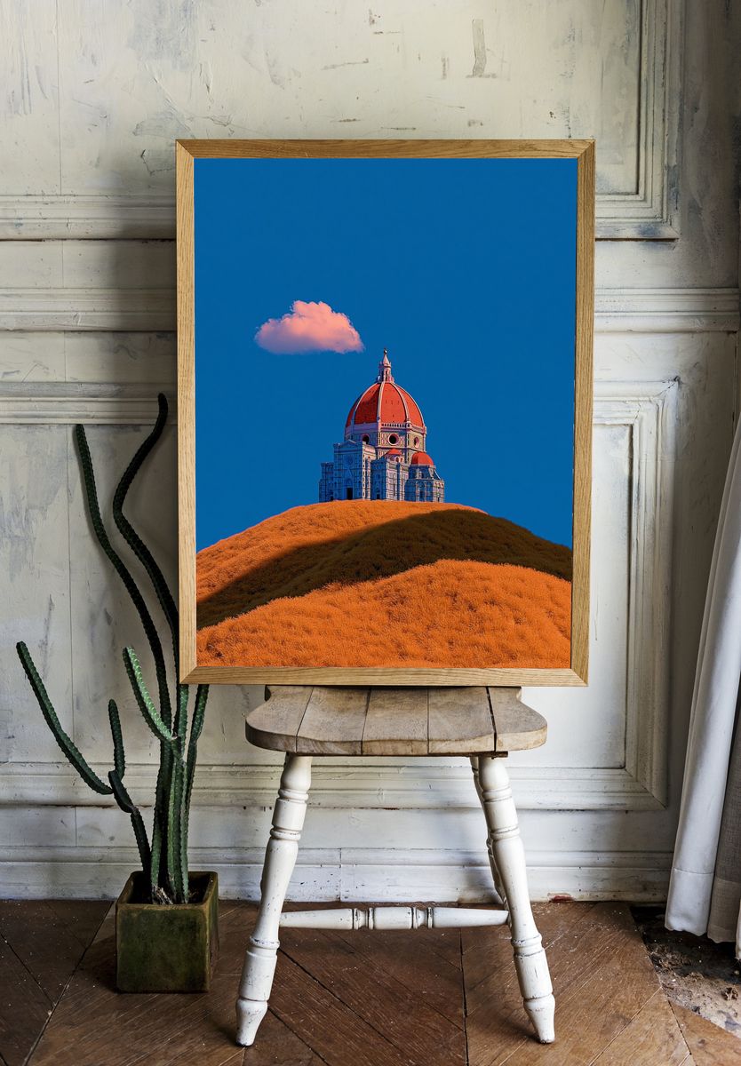 Florence Cathedral Landscape Print. — room view 1