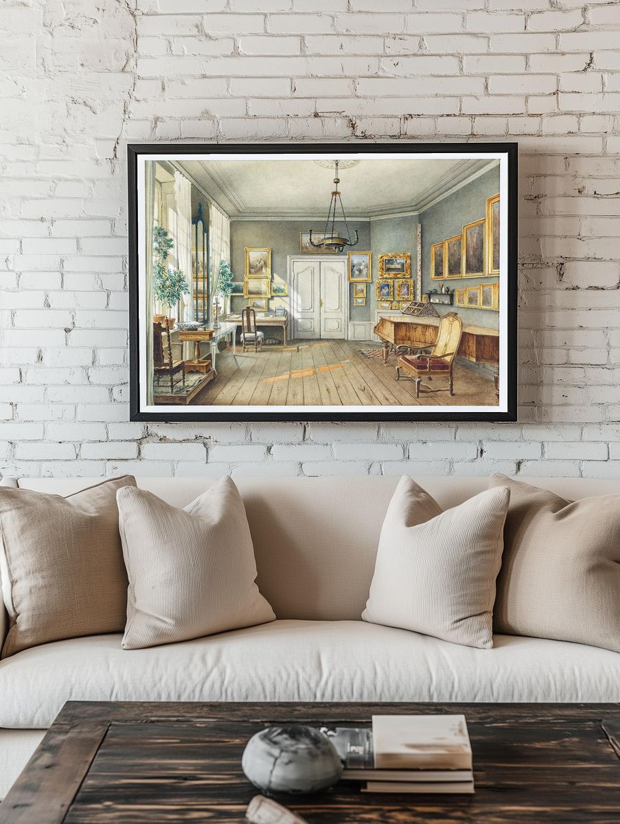 The Music Room of Fanny Hensel (née Mendelssohn) (1849), vintage interior. room preview