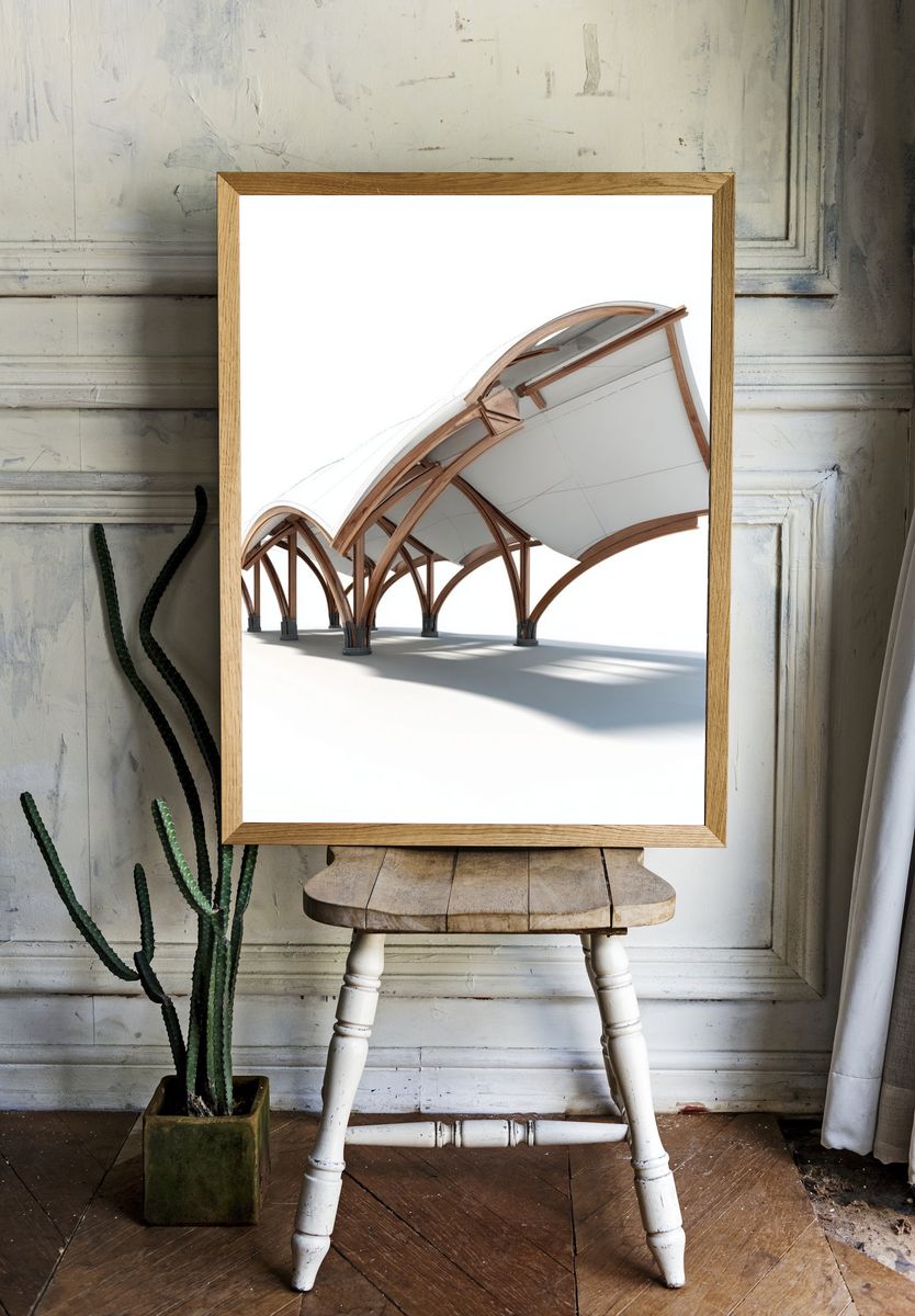 Organic Pavilion Architecture Print. room preview