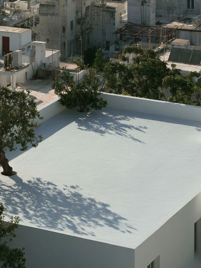 Rooftop Courtyard Architecture Print.