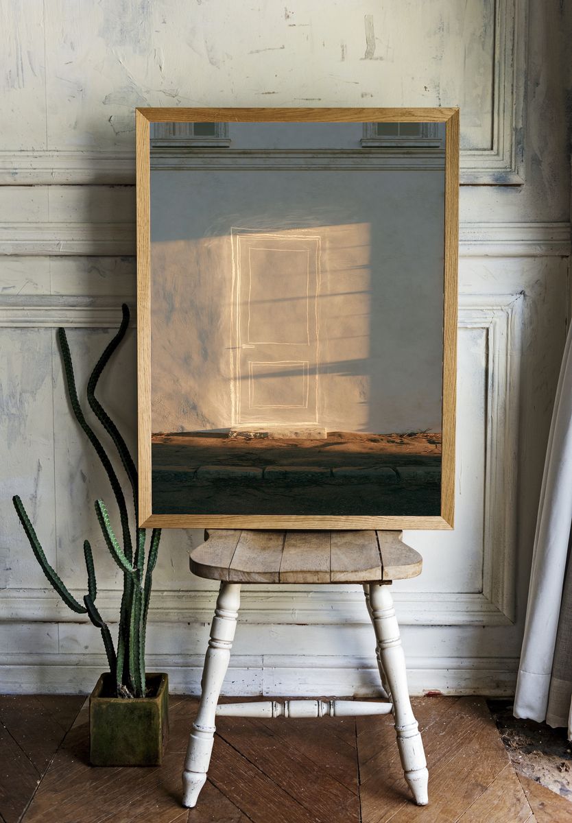 Sunlit Doorway Wall Poster. — room view 1